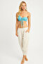 Women's Stone Linen Baggy Trousers K1252 - 5