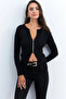 Women's Black Zip Camisole Blouse Ey2954 - 3