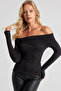 Women's Black Madonna Collar Circle Blouse EY2669