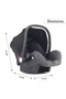 Teknum STROLL-1 Travel System w/Reversible Stroller and Compacto Baby Car Seat-Grey - 9