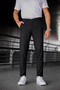 Men's Black Slim Fit Fabric Trousers