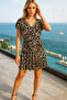 Elegant V-Neck Short Sleeve Mini Dress for Women – Stylish and Modern Design - 2