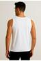 Men's White Strappy Athlete T-Shirt-D235 - 2