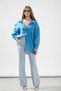 Women's Pants Wide Leg Pants Stretch Fabric Palazzo Stylish Flared Woven Trousers Light Blue Fabric - 3