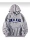 أوكلاند المطبوعة المعتاد البلوز Hoddie.