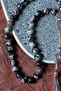Certified Snowy Obsidian Tasbih with Tassels - 5