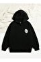 You Must Believe Sweatshirt - Black Printed Oversize Hoodie - 2