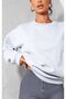 Plain Basic Sweatshirt - Gray Long Sleeve Oversized Crew Neck - 3