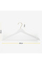 48 Pieces White Wooden Look Plastic Hanger Clothes Clothes Shirt Hanger with Gold Hook - 6