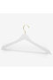 48 Pieces White Wooden Look Plastic Hanger Clothes Clothes Shirt Hanger with Gold Hook - 5