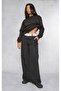 Plain Basic Sweatshirt - Black Long Sleeve Oversized Crew Neck - 3