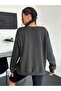 Hiking Club 1990 Sweatshirt - Smoke Printed Oversize Crew Neck - 3