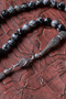 Certified Snowy Obsidian Tasbih with Tassels - 3