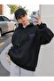 Back Youngchance T-Sweatshirt - Black Printed Oversize Hoodie - 5