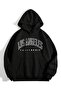 Los Angeles California Sweatshirt - Black Printed Oversize Hoodie