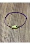 Women's Adjustable Purple Drawstring Yellow Fish Figured Gold Beaded Bracelet - 4