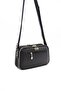 Black - Women's Crossbody Bag with Black Logo Sp899 - 4