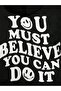 You Must Believe Sweatshirt - Black Printed Oversize Hoodie - 4