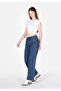 Regular Fit Women's Indigo Jean Trousers - 3