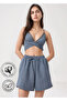 Women's Shorts with Muslin Pockets Smoked (100% Cotton)