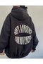 Dont Sweatshirt - Black Printed Oversize Winter Thick Hoodie
