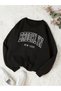 Brooklyn New York Sweatshirt - Black Printed Oversize Winter Thick Cycling Lame