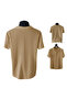 Alaçatı Style Men's Wrinkled Crinkle Fabric Summer Lycra Polo Collar Tshirt and Sweatpants Suit Combination - 4