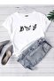 Flying Butterflies Single Jersey T-Shirt - White Printed Oversize Crew Neck Short Sleeve T-Shirt