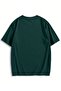 Men's Hand Print Oversize Nefti Green Printed T-shirt - Crew Neck Short Sleeve Comfortable Fit T-Shirt - 3