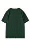 Beach Logo T-Shirt - Green Printed Oversize Crew Neck Short Sleeve - 2