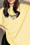 Thousand Supreme T-Shirt - Yellow Printed Oversize Crew Neck Short Sleeve T-Shirt - 2