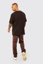 Los Angeles Star 1986 Single Jersey T-Shirt - Brown Printed Oversize Crew Neck Short Sleeve T-Shirt - 2