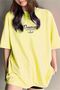 Thousand Supreme T-Shirt - Yellow Printed Oversize Crew Neck Short Sleeve T-Shirt - 3