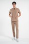 Matheo -Beige Men's Buttoned Judge Collar Nurse Doctor Uniform Suit Scrubs Suit Hospital Jersey - 4