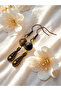 Tiger Eye & Rhodonite Natural Stone 2-Piece Earring Set with Dangle - Ornate - 5 cm - Baklava Drop Apparatus - 6