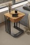 4-Wheel Zigon Coffee Table with Black Legs and Pine Top