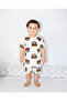 Children's Baby Pajama Set Dark Brown Bear Pattern Short Shorts