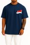 Oversize Red and White Country Flag, Singapore Flag Pocket Design Unisex T-Shirt
