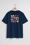 Oversize Various Colored Candies and Lollipops Chest Design Unisex T-Shirt