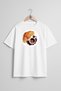 Oversize Croissant Coffee Beans Chest Design Unisex T-Shirt