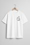 Oversize Middle Finger Unisex T-Shirt with Visual Pocket and Back Design