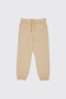 Boy's Beige Sweatpants with Elastic Cuffs - 3