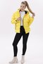 Women's Yellow Hooded Fleece-Lined Fur-Trimmed Waterproof Wind-Resistant Puffer Coat Parka - 4