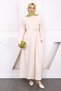 Stone Front Button Pocket Dress