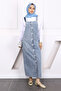 Blue Embroidered Pocket Denim Solopet
