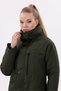 Women's Khaki Fleece Inside Furry Water and Windproof Hooded Winter Coat & Coat & Parka - 2