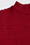 Girl's Textured Red Knitted Knitwear - 3