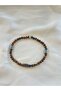 Tiger eye & hematite natural stone men's bracelet - 3