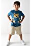 Boys Printed T-shirt Shorts Set - 4