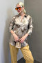 Mad Girls Leopard Ecru Satin Shirt Mg187 - 2